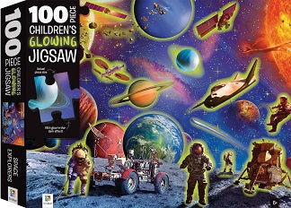 100-Piece Children s Glowing Jigsaw: Space Adventure Supply