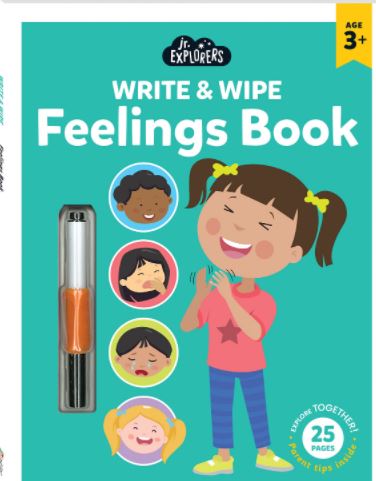 Junior Explorers® Write and Wipe: Feelings Book Fashion