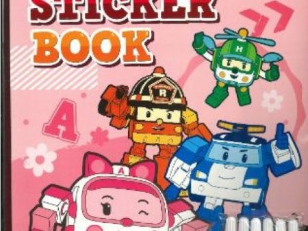 Robocar Poli Set: 2 Books (Sticker Book + Colouring Book + Magic Pen) For Discount