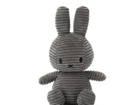 Miffy Sitting Corduroy Dark Grey 23cm Sale